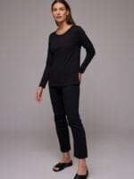 SHIRT AMY LANGE MOUW ZWART