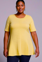 SHIRT A-LIJN KORTE MOUW CURRY