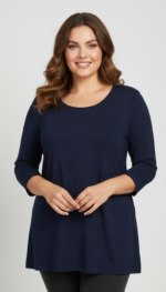 SHIRT AMY 3/4 MOUW DARK NAVY