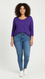 SHIRT AMY 3/4 MOUW PAARS - Afbeelding 3