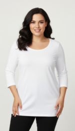 SHIRT AMY 3/4 MOUW WIT - Afbeelding 3