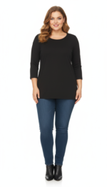 SHIRT AMY 3/4 MOUW BLACK - Afbeelding 2