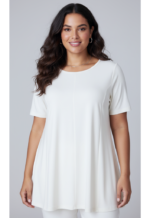 SHIRT A-LINE KORTE MOUW ECRU