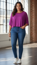 SHIRT MERY KORT D.FUCHSIA - Afbeelding 2