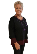 SHIRT MERY KORT ZWART