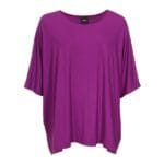 Shirt Mery lang met korte mouw d.fuchsia - Afbeelding 2