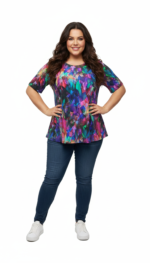 A-LIJN SHIRT KORTE MOUW multicolour - Afbeelding 2