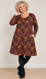 TUNIEK LOIS LANGE MOUW herfstbloemen - Afbeelding 3